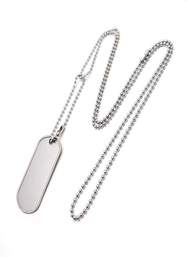 SBC Stainless steel 4.5 in and 27 in. military dog tag ball chain Ships in 1-2 days from USA! - Image 2
