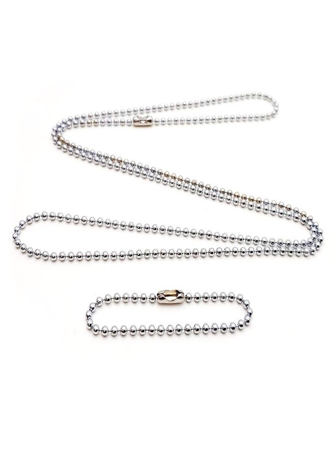 SBC Stainless steel 4.5 in and 27 in. military dog tag ball chain Ships in 1-2 days from USA! - Image 1