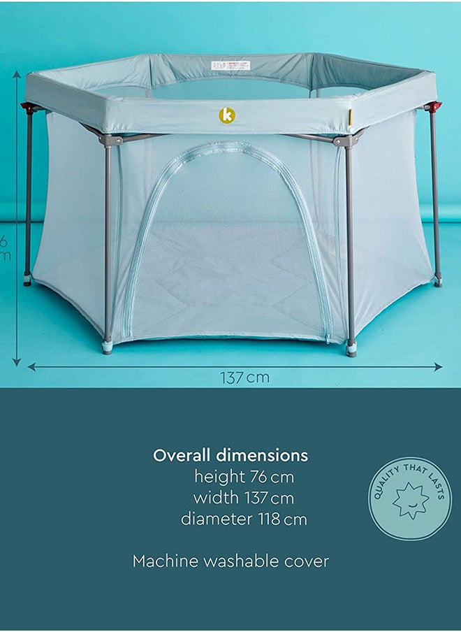 Koo-di - Happy Home Foldaway Playpen 0m-3y, Spring Water - Image 1
