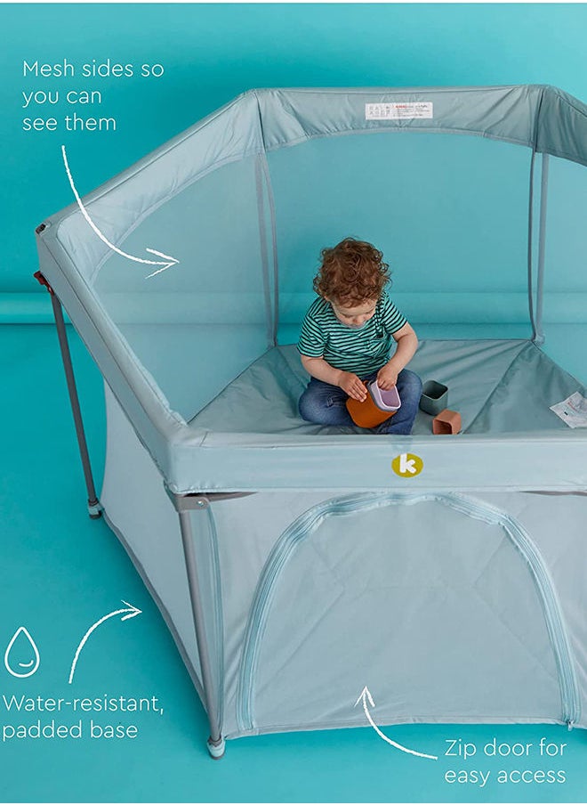 Koo-di - Happy Home Foldaway Playpen 0m-3y, Spring Water - Image 1