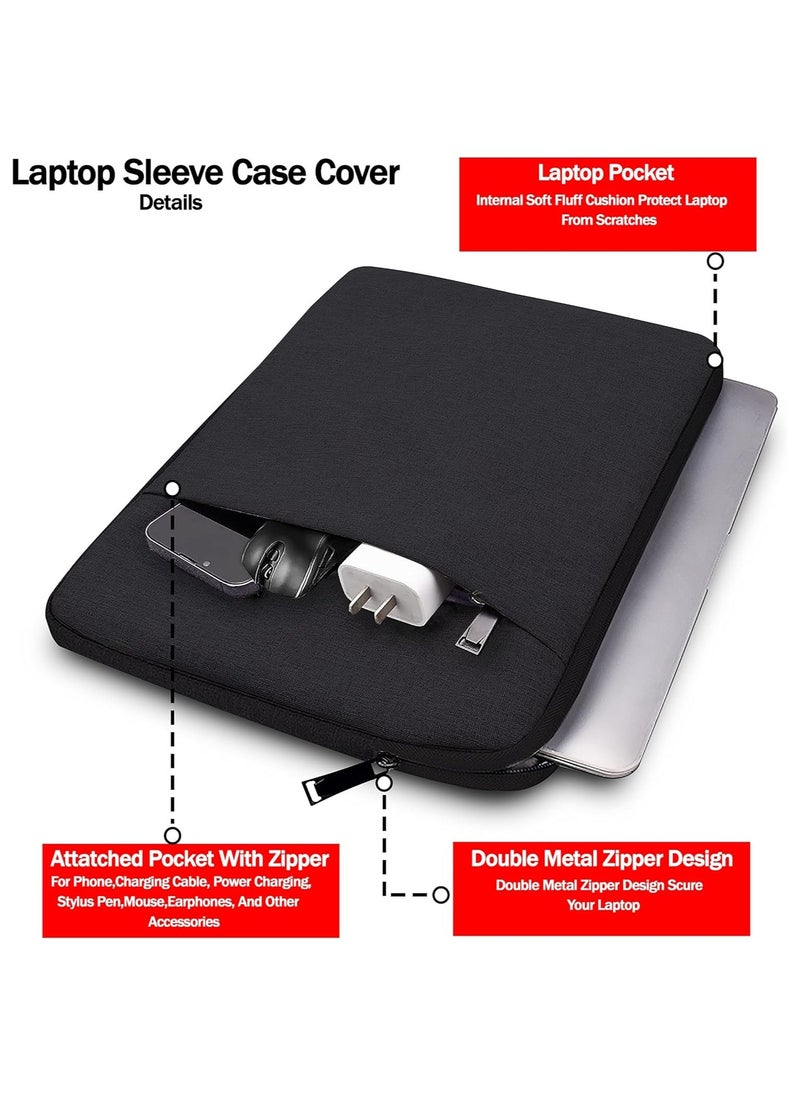 Hihonor Laptop Bag Sleeve Compatible with MacBook Air 13 inch M2 M3 A3113 A2681 2010-2023 M1 A2337 M2 A2179 A1932, Pro M2 A2338 M1 A2289 A2251 A2159 A1989 A1706 A1708 (Black, 13 Inch)  - Image 5