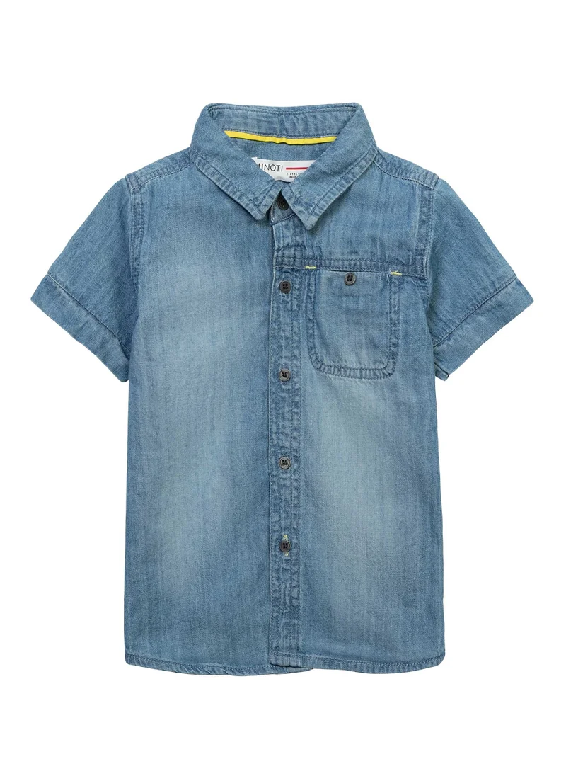 MINOTI Kids Boys  Short Sleeved Denim Shirt