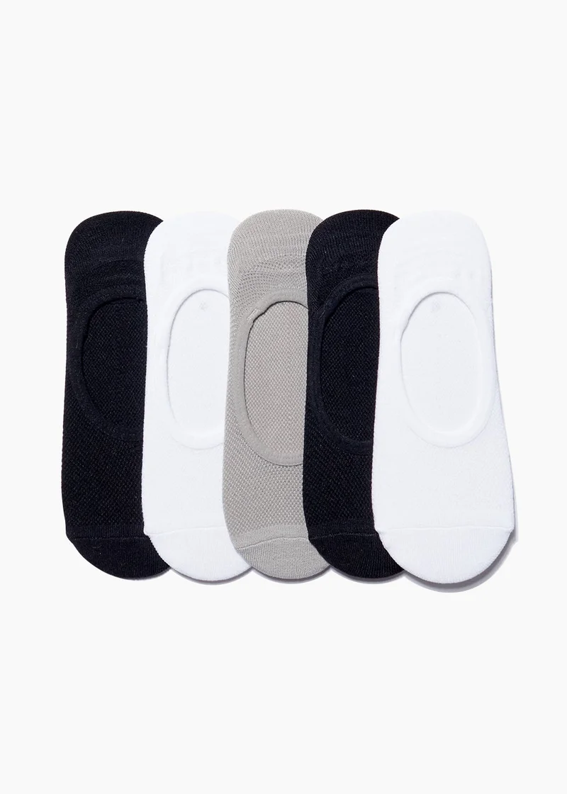 Matalan 5 Pack Invisible Socks