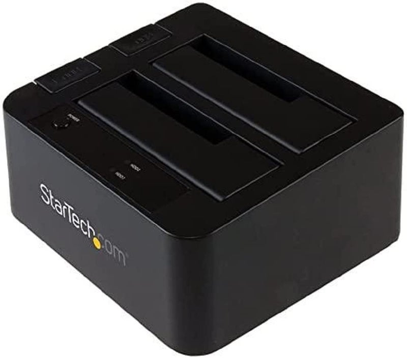 StarTech.com Dual-Bay USB 3.1 to SATA Hard Drive Docking Station, USB 3.1 (10 Gbps), External 2.5/3.5" SATA I/II/III, SSD/HDD Docking Station, Hot-Swap Hard Drive Bay, Top-Loading (SDOCK2U313) - Image 1