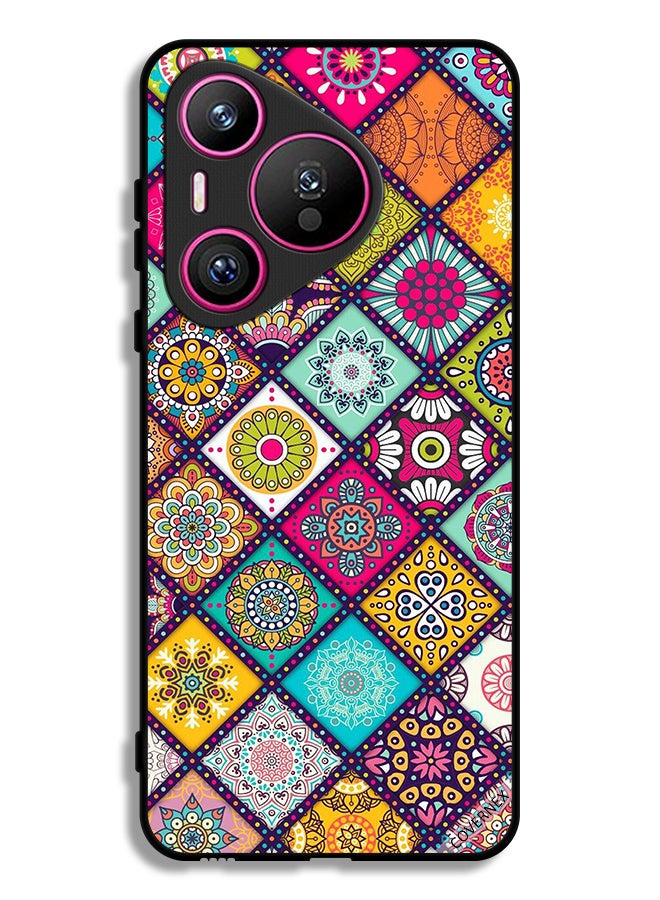 Covernex Huawei Pura 70 Protective Case Cover Mandala Islamic Shapes Pattern - Image 1