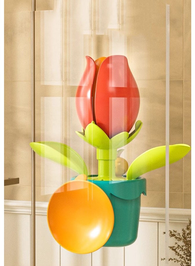 هالامودو شكل الزهرة الري يمكن اللعب مع لعبة الطفل حمام اللعب التي تتدفق في الماء مع الأطفال الماء اللعب البخاخ في المياه المياه معدات لعب المياه الصيفية للبنين والفتيات مقابل آمن غير كهربائي ABS+ مادة السيليكون مع امتصاص قوي التصاق ثابت يأتي مع المياه الصغيرة يمكن في الداخل والخارج الاستخدام مع تصميم لطيف لعبة الملبس ورقة يتضمن تخزين هوك - Image 4