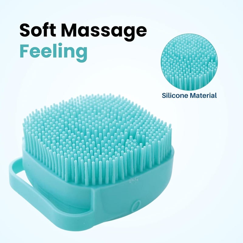 Riviox Soft Silicone Pet Grooming Brush with Shampoo Dispenser - 2-in-1 Bathing & Shedding Brush for Dogs and Cats - Image 2