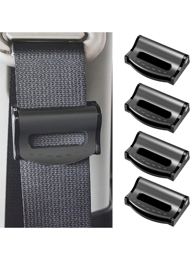 LEBOCADO 4-Pack Universal Car Seat Belt Adjusters for Adults & Kids - Comfortable Shoulder Neck Protector, Seat Belt Positioner & Retainer Clips - Fits for Car, SUV, Truck (Black) - Image 1