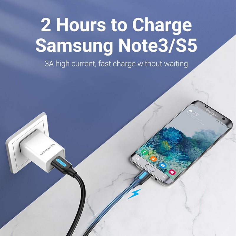 كابل القرص الصلب من VENTION، سرعة 5 جيجابت في الثانية، USB 3.0 A إلى Micro USB B، متوافق مع الأقراص الصلبة الخارجية المحمولة من Seagate وToshiba وWestern Digital (WD) وWD My Passport (USB 3.0 A إلى Micro-B، طول 2 متر) - Image 5