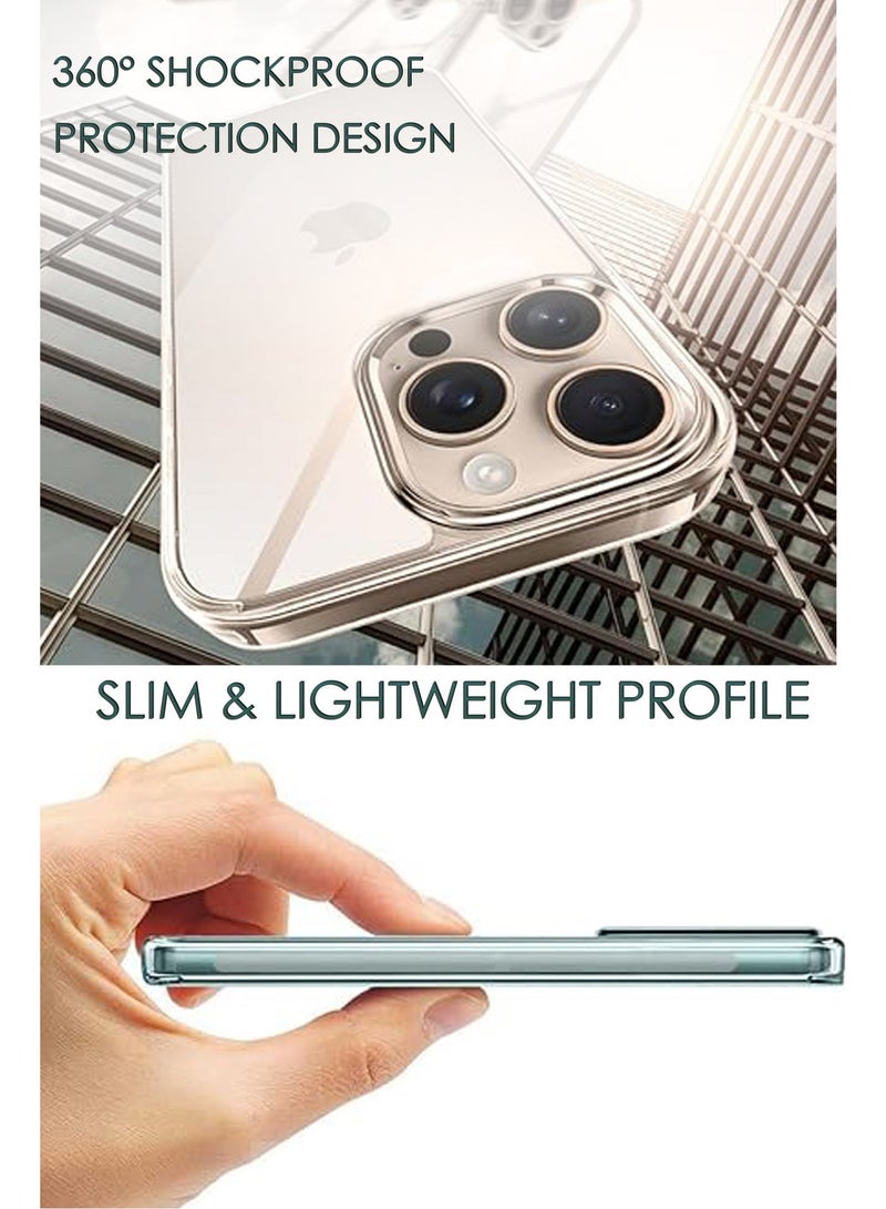 NAFCO For Apple iPhone 16 Pro Max   - Transparent Silicone Drop-Proof Clear Protective Phone Cover - Transparent - Image 2