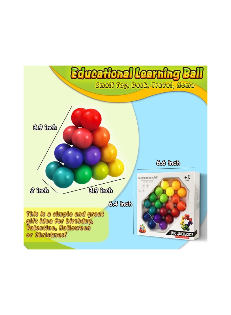 SYOSI Pop Bubble Fidget Sensory Fidget Toys Autism Puzzle Ball Toddler Toys Autistic Twist Figit ADHD Fidgits Desk Toys Traveling Toys Educational Learning Toys Montessori Desk Toys for Girls Boy - Image 4