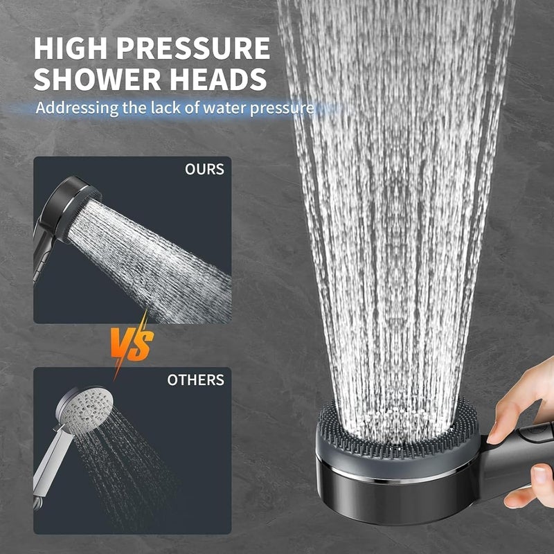 High Pressure Shower Head with 200cm Hose - 4 Modes Spray Rainfall Spa - Image 4