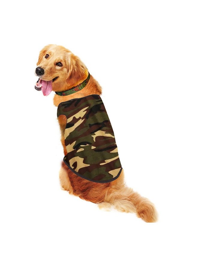 Sage Square Adorable Sleeveless Cotton Dog T-Shirt - Breathable & Fashionable Apparel For Your Dog, Puppy (Army Green) (Xxsmall-10Inch)  - Image 1
