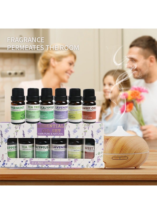 EELHOE Essential Oil Set 100% Pure & Natural -6 Pack Aromatherapy Essential Oils Therapeutic Grade Essential Oils Gift Set  - Image 1