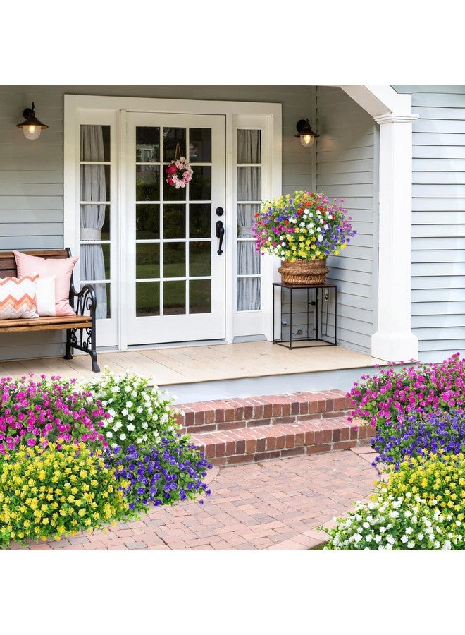 Bassion 20 Bundles Artificial Flowers for Outdoors Decoration UV Resistant Faux Flowers Fake Plastic Plants Shrubs for Indoor Outside Garden Porch Hanging Planter Window Box Home Decor - Image 5