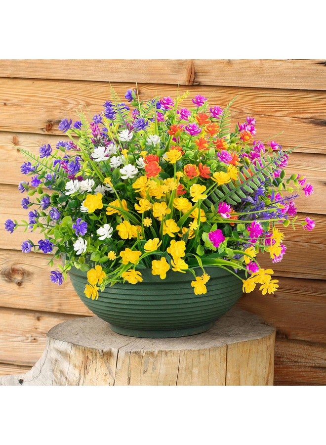 Bassion 20 Bundles Artificial Flowers for Outdoors Decoration UV Resistant Faux Flowers Fake Plastic Plants Shrubs for Indoor Outside Garden Porch Hanging Planter Window Box Home Decor - Image 4