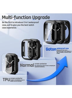SNBFA 2 PCS Apple Watch 45mm Series 9 8 7 Hard PC Case for Full Protective Waterproof Smartwatch Case Bumper with Screen Protector Face Cover and Accessories for iWatch 45 mm  - Image 2