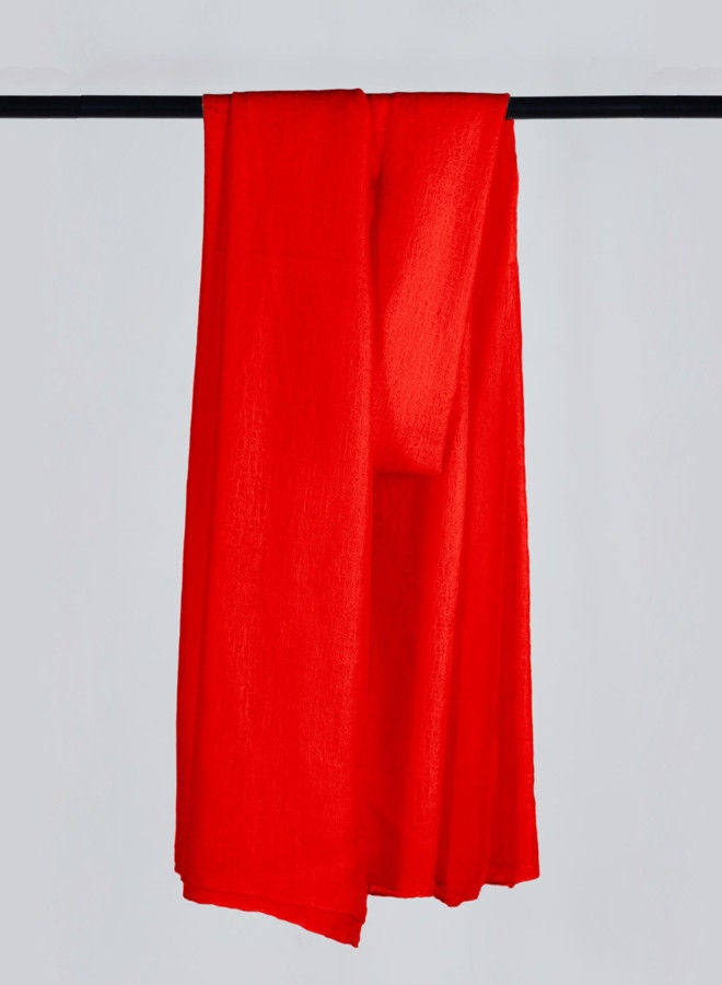 BAJRA 100% Premium Handmade Cashmere Shawl in Red, Traditionally Woven All-in-One Shawl, Wrap & Scarf  - Image 2