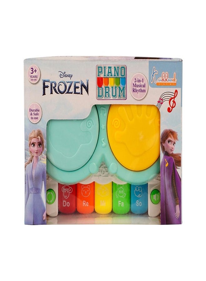 Kriiddaank Frozen Theme Piano Drum - Elsa & Anna Electronic Music Kit for Kids | Fun & Educational Toy for Kids | Safe, Engaging & Interactive Play - Image 3