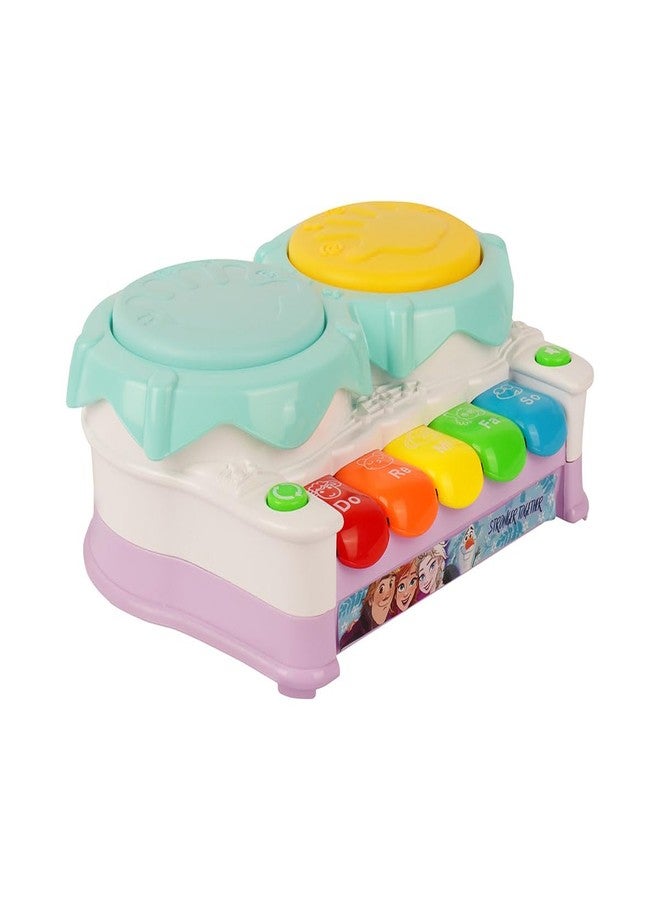 Kriiddaank Frozen Theme Piano Drum - Elsa & Anna Electronic Music Kit for Kids | Fun & Educational Toy for Kids | Safe, Engaging & Interactive Play - Image 1