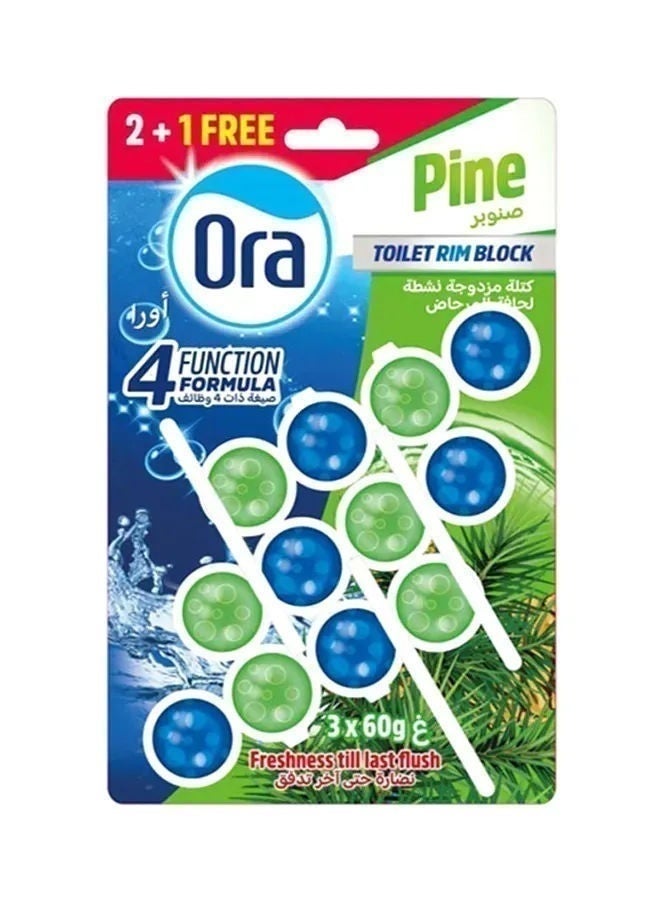 Ora Pine Toilet Rim Block, 3 Pcs, China