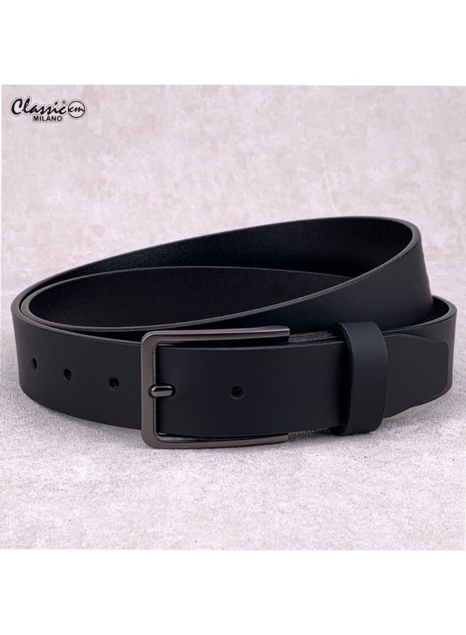 Classic Milano Genuine Leather Belt for Men – Black Formal Belt Men – Men Belts for Office & Business Wear – Mens Belt Leather with Gift Box - Image 1