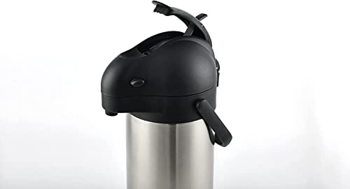 Heritage66 3L Airpot Coffee Dispenser, Stainless Steel Triple-Wall Vacuum Insulated Pump Pot, Thermal Coffee Server Keeps Drinks Hot 12 Hrs/Cold 24 Hrs, Ideal for Home, Office, Parties - Image 4