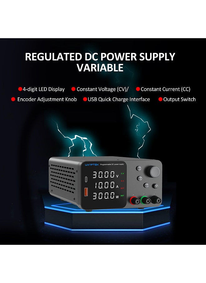 wanptek - WANPTEK Variable DC Power Supply 160V 2A Bench Power Supply with 4-Digits LED Display Adjustable Switching Power Supply with Encoder Adjustment Knob Output Enable/Disable Button - Image 1