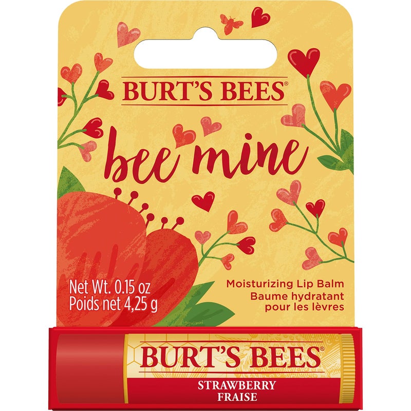 Burt's Bees 100% Natural Origin Moisturizing Lip Balm, Strawberry with Beeswax & Fruit Extracts - 1 Tube - Image 1