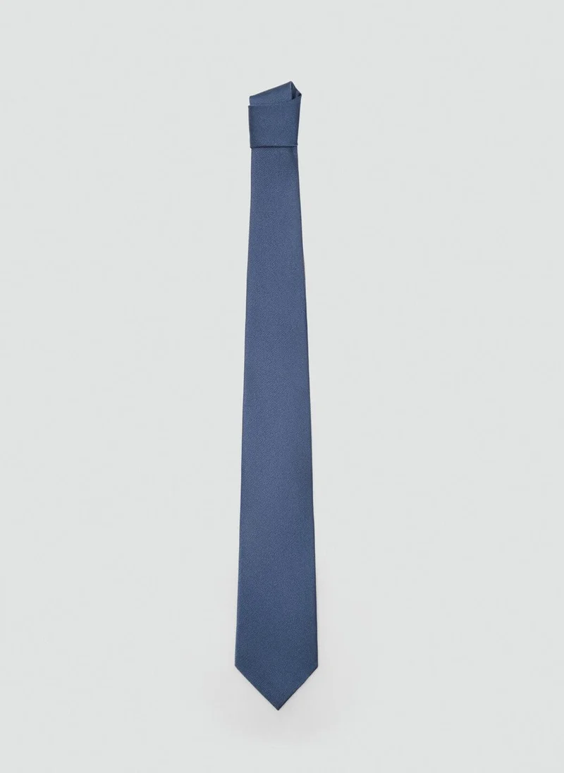 Mango Man Plain silk tie