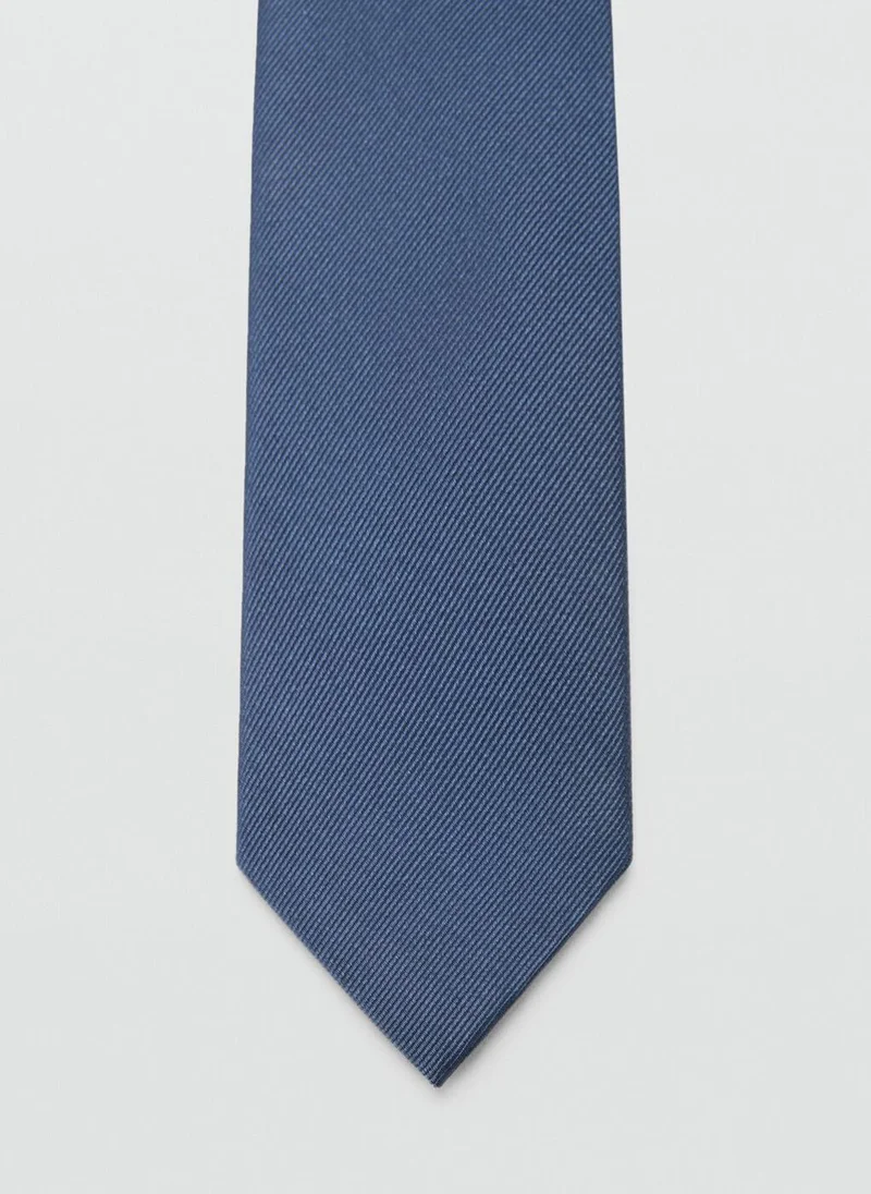 Mango Man Plain silk tie