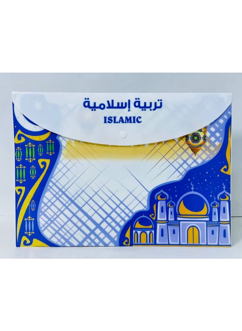 Generic Study materials folder, plastic folder with capsule lock, 6 different materials for A4 paper, high-quality folder in colors, folder size: 26*36 cm, bag: 12 pieces  - Image 3
