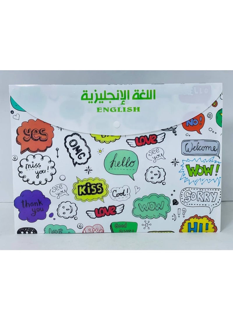 Generic Study materials folder, plastic folder with capsule lock, 6 different materials for A4 paper, high-quality folder in colors, folder size: 26*36 cm, bag: 12 pieces  - Image 5