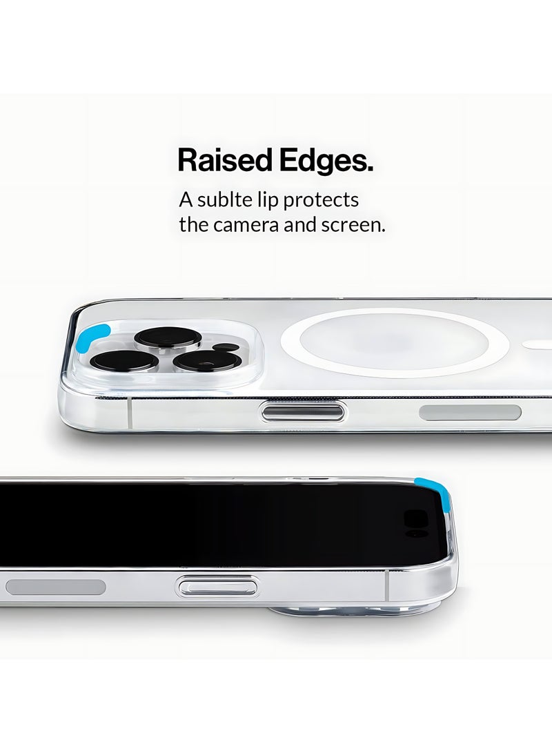 AJYAL Clear Magnetic Case for iPhone 17 Pro Max [Magnetic Wireless Charging] Shockproof Phone Bumper Case, Anti-Scratch Classic Hybrid Case for iPhone 17 Pro Max [Clear Back] - Image 4