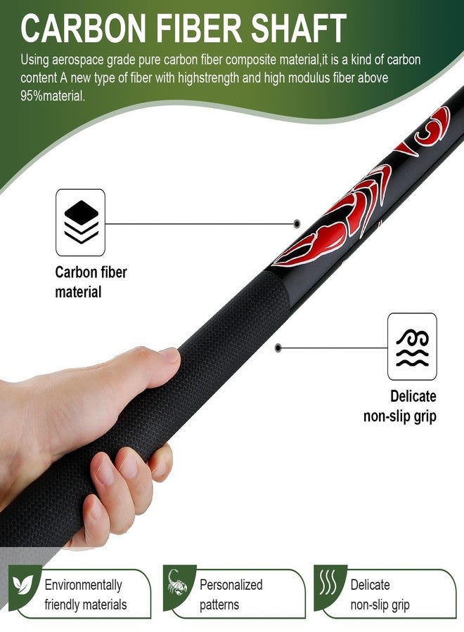 HMQQ 58" 2-Piece Fiberglass Graphite Composite Billiard Pool Cue Sticks (Several Colors Available, Weight from 21oz) (Blue) - Image 2