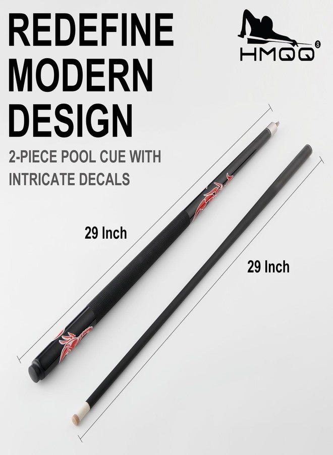 HMQQ 58" 2-Piece Fiberglass Graphite Composite Billiard Pool Cue Sticks (Several Colors Available, Weight from 21oz) (Blue) - Image 4