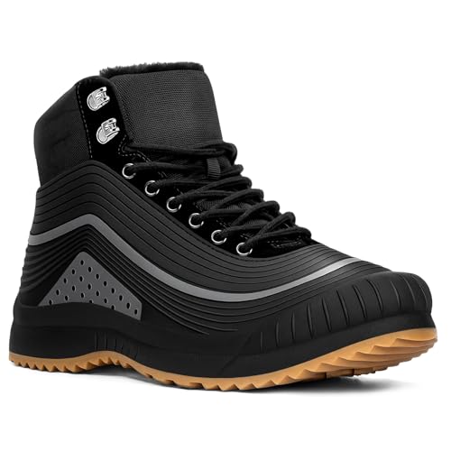 ulogu Snow Boots men Waterproof Insulated Black Duck Boots Fur Lined Warm Ankle Booties Lightweight Comfortable Winter Walking Shoes Zapatos Botas Invierno Para hombres - Image 1