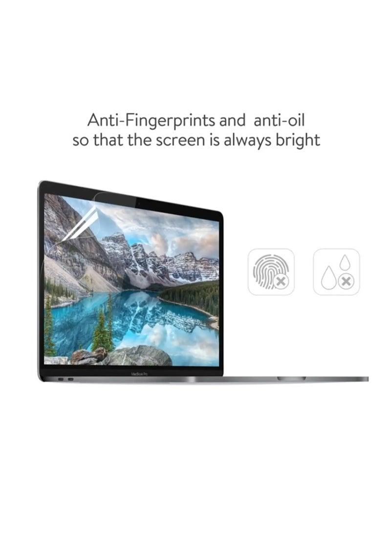 حافظة 3 في 1 متوافقة مع ماك بوك اير 15 بوصة إصدار 2024 2023 M3 M2 طراز A3114 A2941 مع Touch ID وشاشة Retina، حافظة بلاستيكية صلبة للكمبيوتر المحمول + غطاء لوحة مفاتيح + واقي شاشة، أسود