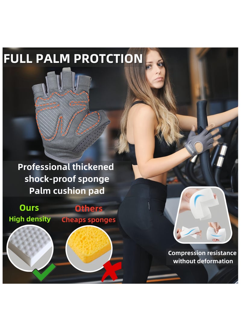 DRAVEN - GG - DRAVEN-GG Gym Gloves Women & Men Breathable Workout Gloves Silicone Non Slip Padded Palm, Enhanced Grip, Smooth Silk Fabric,Multi-purpose Exercise Gloves For Sport Training Cycling Weightlifting - Image 1