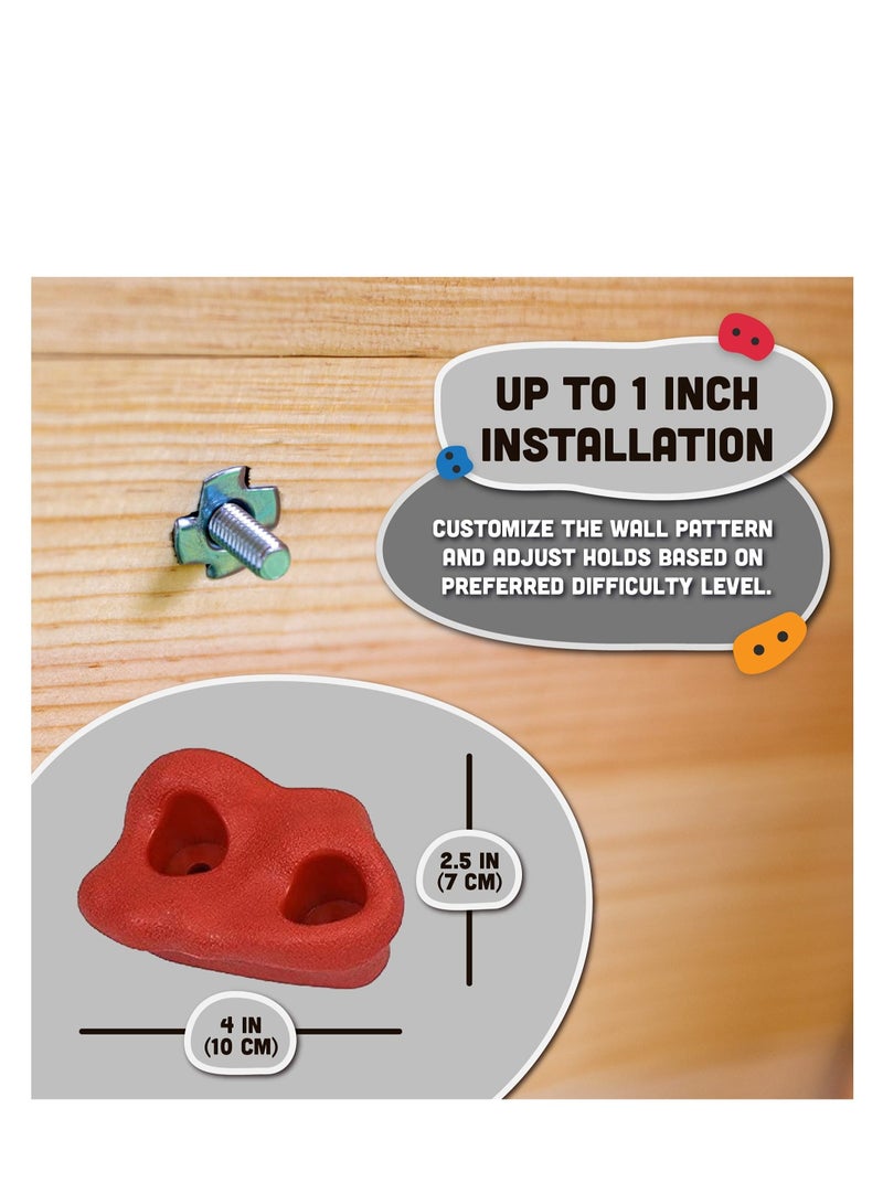 20 Pack Kids Rock Climbing Holds, Includes Mounting Hardware for 1" Installation, Holds Climbing Rocks for Outdoor Indoor Home Playground  - Image 5