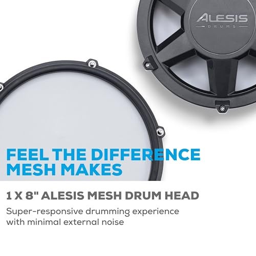 Alesis Drums Nitro Max Expansion Pack - Electric Drum Set Expansion for Nitro Max Kit with Mesh Tom Pad, 10" Cymbal with Choke and Connection Cables - Image 3