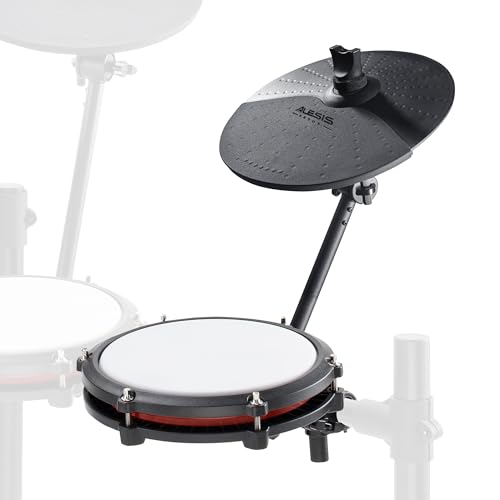 Alesis Drums Nitro Max Expansion Pack - Electric Drum Set Expansion for Nitro Max Kit with Mesh Tom Pad, 10" Cymbal with Choke and Connection Cables - Image 1