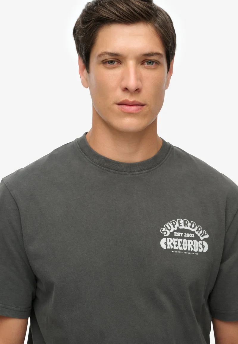 Superdry  Record Label Oversized T-Shirt for Men | Best Price UAE