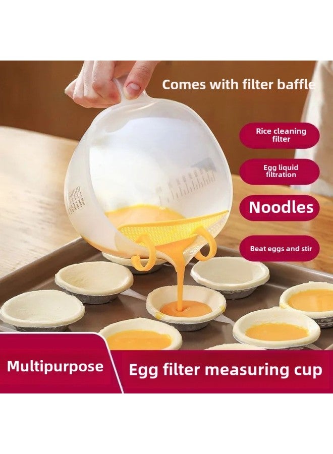 Filtering Multifunctional Scale Measuring Cup Rice Washing Artifact Egg Filter Mesh Household Cream Filtering Baking Filtering Measuring Cup-Specifications:Upgraded To 29 Generations [large Size Capacity 1000ML] Water Shopping + Measurement-color:Everyone Is Crazy And Grabbed: Take One Shot Of Four [2 Measuring Cups + 2 Filter Boards] None Of Your Hands Are Slow