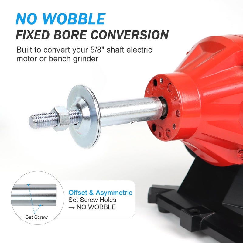 BLSGBUIDING 5/8" Fixed Bore Shaft Arbor Extension - Longer Version No Wobble for Buffing Grinding Wheels/For Bench Grinder - Right 1 Pack (Steel) - Image 3