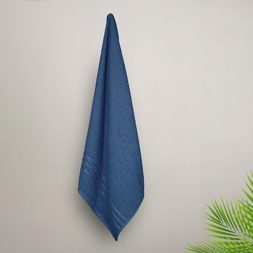 MYTRIDENT Bath Towel | Comfort Living | Quick Drying | Travel Friendly | for Men/Women | 1 Piece Large Size | 100% Cotton 400 GSM | 70 x 140 cms - New Navy - Image 5