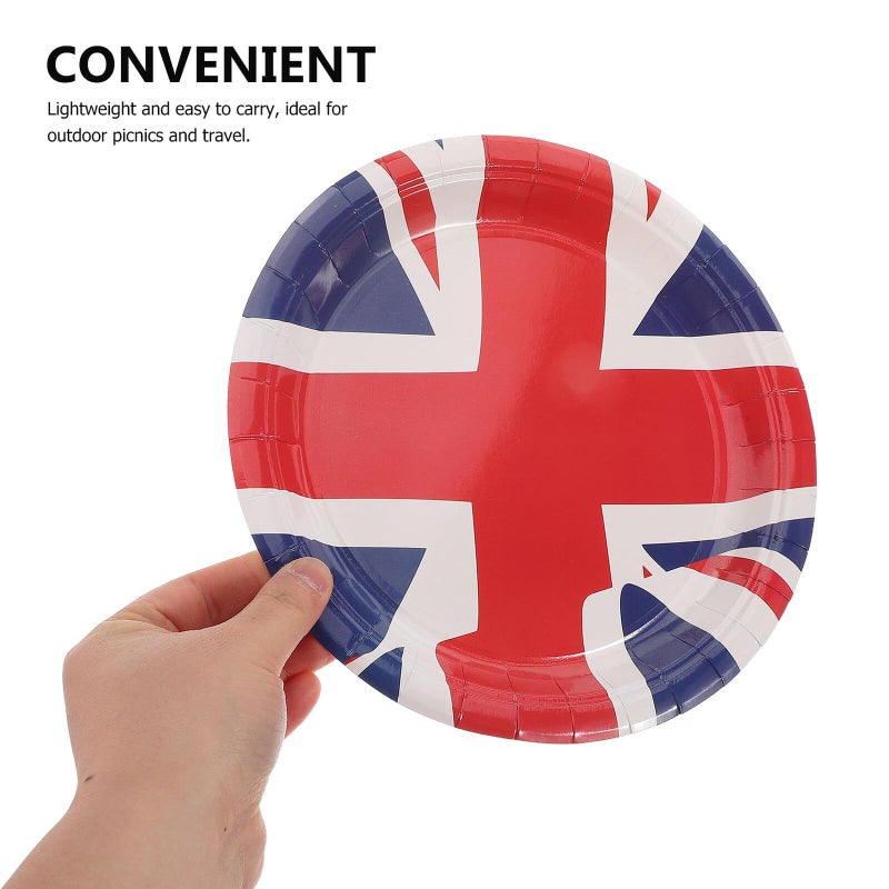 16 Patriotic Union Jack 9 Inch Disposable Plates For Birthday Summer Parties - Image 5