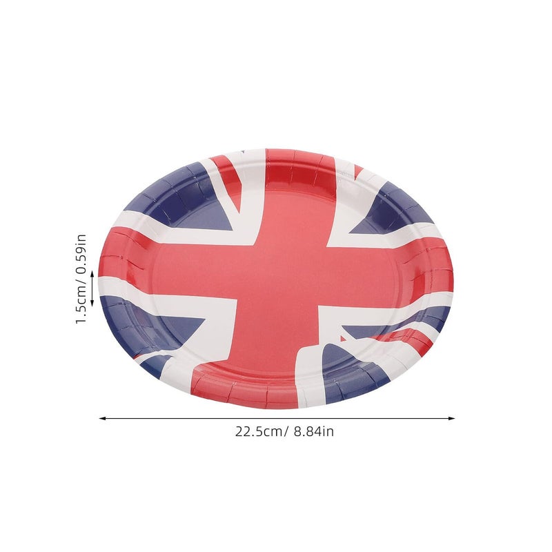 16 Patriotic Union Jack 9 Inch Disposable Plates For Birthday Summer Parties - Image 3