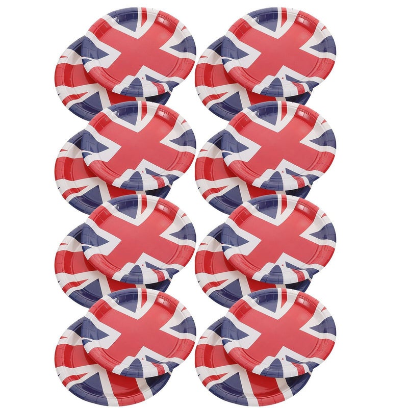 16 Patriotic Union Jack 9 Inch Disposable Plates For Birthday Summer Parties - Image 2