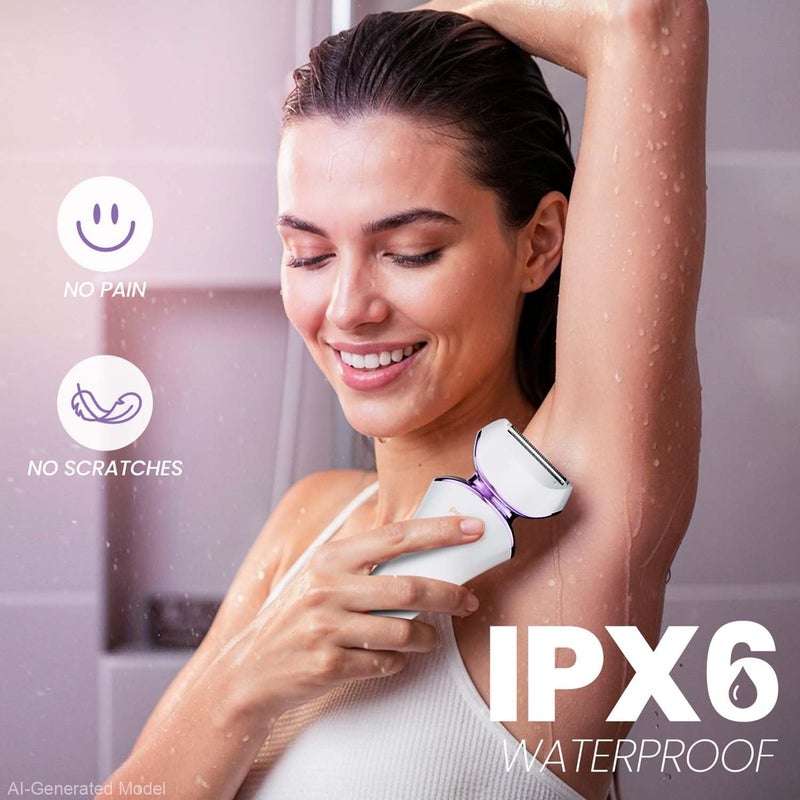 pritech - Electric Shaver for Women, Cordless, USB Rechargeable for Legs, Arms, Underarms and Bikini - Image 4